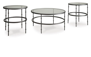 OCCASIONAL TABLE SET (3/CN) Kellyco GunmetalT24613 ASHLEY