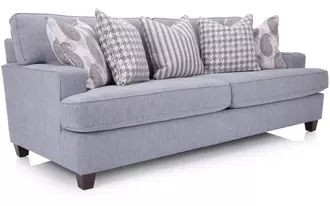 2052 - Casual Comfort Sofa offers clean lines and fits easily into any modern or transitional home decor. This sofa boosts deep seating and loose back cushions for extra cozy living. Seat cushions wrap effortlessly around armrests for dramatic “bullnose” seating.