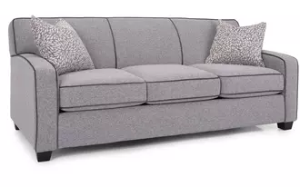2401 - Canadian made sofa with tight back and low arms.  Available as a double or queen sofa bed. Modern clean lines with an optional contrast welt.