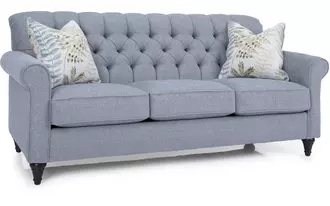 2478 - Sofa features hand tufting, tight cushions, rounded back and solid, hand-turned wood legs-all accentuated by delicate detailing. The result is an elegant foundation piece for any living space.