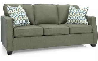 2570 - Sofa is a perfect for small spaces and condos. Easily incorporates itself into a modern or transitional lifestyle. Canadian made, all wood frames with no-sag, sinuous spring construction.