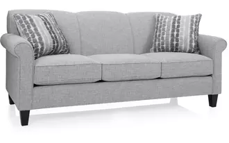 2963 - A great transitional sofa for smaller spaces. Tight back with small rounded arms available with turned or tapered legs to suit your design style.  A classic sofa that will stand the test of time.