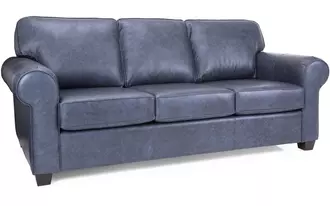 3179 - A Canadian made classic sofa with round arms and Semi-attached back. Available as a double, or queen sofa bed. Great for a traditional or transitional lifestyles.