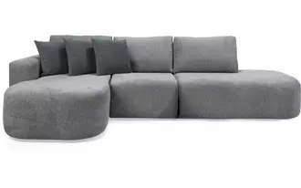2559 - This sectional with curves and smooth, rounded edges creates a bold modern statement. Low-profile seating and oversized cushions provide a relaxed feel, while the modular design offers flexibility to fit your space. A perfect blend of contemporary style and casual comfort.