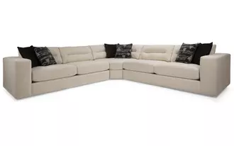 2571 - This sectional with its streamlined profile and generous cushions offers both comfort and contemporary style. Wide track arms and clean lines create a modern aesthetic, while deep seating ensures everyday relaxation. Available with your choice of leg shape & finish to complement your home.