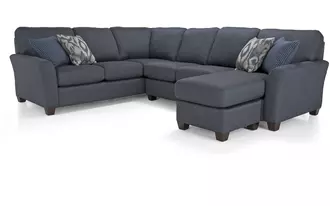 2A1 - Multi-functional transitional frame, offering a wide range of options to meet your home’s needs.  The 2A sectional has a semi-attached back with a box seat.  Our sectional also offers the option of a comfortable queen sofa bed and available in Leather.