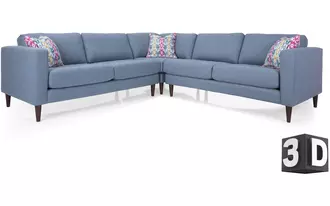 2795 - This sectionals casual and chic styling creates an inviting focal point in any living space. Low-profile silhouettes complemented by soft button details give an added sense of sophistication. Choose from metal or wood cone legs to create the look you desire.