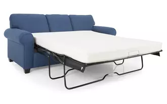 2179 - A Canadian made classic sofa with round arms and semi-attached back. Available as a double, or queen sofa bed. Great for a traditional or transitional lifestyles. Contrast welt available in fabric.
