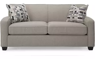 2401 - Canadian made sofa with tight back and low arms.  Available as a double or queen sofa bed. Modern clean lines with an optional contrast welt.