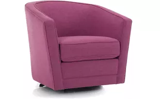 2693 - Swivel chair features low-profiles, swivel base and contemporary silhouettes. This chair offers a generous seating area that hugs your body’s curves.  Easily compliments any seating arrangement.