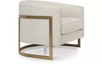 2781 - Chair is a 1970’s inspired silhouette, a modern take on the club chair. Supported by a sleek metal frame, the sloped arm design offers comfort with an enveloping rounded back.