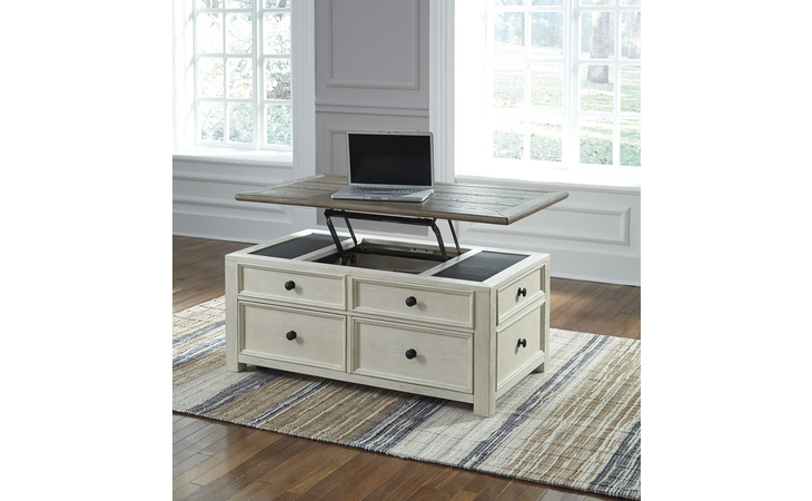T637-20 Bolanburg - Two-tone LIFT TOP COFFEE TABLE