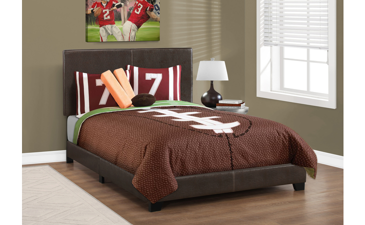 I5922F
  BED - FULL SIZE - DARK BROWN LEATHER-LOOK