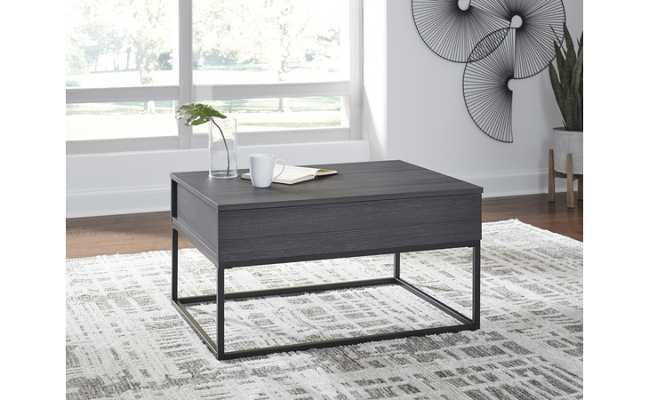 T215-9 Yarlow - Black LIFT TOP COFFEE TABLE/YARLOW