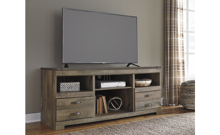 W446-68 Trinell - Brown LG TV STAND W/FIREPLACE OPTION