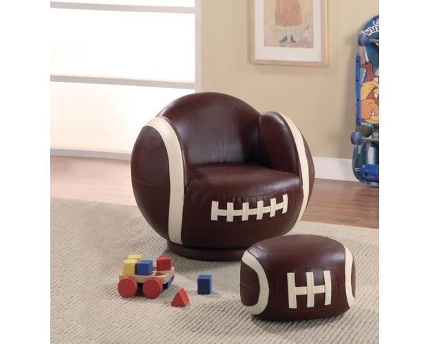 FOOTBALL CHAIR BROWN AND WHITE 460179 COASTER 460179