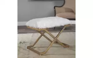 FARRAN SMALL BENCH, GOLD 23278 23278 UTTERMOST