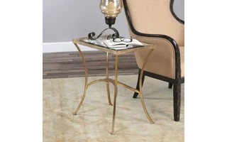 24641  ALAYNA END TABLE, GOLD