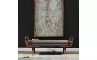 WAYLON BENCH, TAUPE GRAY 23388 23388 UTTERMOST