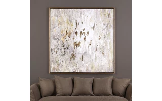 34362  GOLDEN RAINDROPS HAND PAINTED CANVAS
