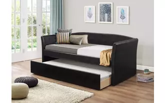 daybed backrest&rail,black pu  in  by lifestyle