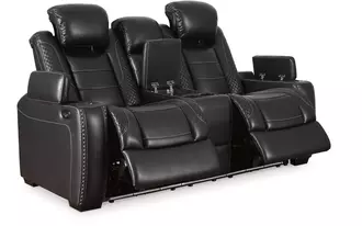 pwr rec loveseat/con/adj hdrst party time in midnight by ashley