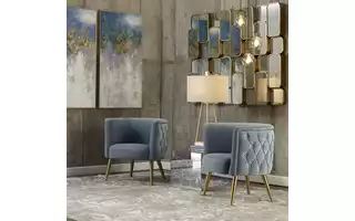 HAIDER ACCENT CHAIR, SLATE BLUE 23480 23480 UTTERMOST