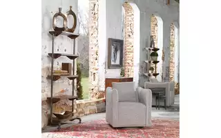 CORBEN SWIVEL CHAIR, STONE 23492 23492 UTTERMOST