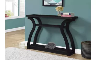 accent table - 47 l - black hall console  in  by monarch specialties