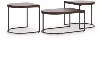 occasional table set (3/cn) vanmore in dark brown by ashley
