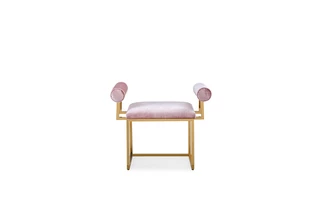 SERENA OTTOMAN GOLD - PINK V GY-OT-8046G PINK VELVET 101186 101186 XCELLA