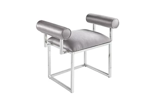 SERENA OTTOMAN SILVER SILVER SATIN GY-OT-8046 101188 101188 XCELLA