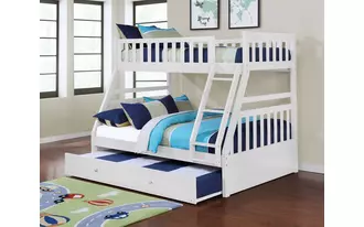 bunk bed headboard & footboard, white - trundle not included  in  by lifestyle