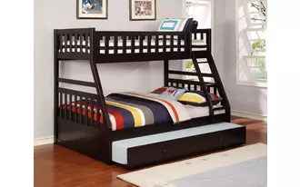 bunk bed headboard & footboard, espresso - trundle not included  in  by lifestyle