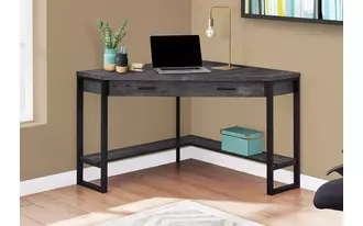 computer desk - 42 l - black reclaimed wood corner
