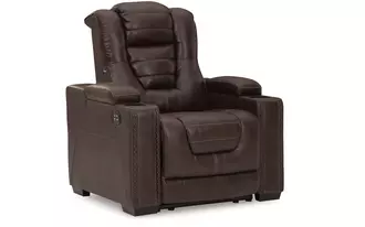 pwr recliner/adj headrest owner's box in thyme by ashley