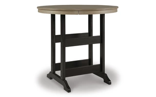 ROUND BAR TABLE W/UMB OPT Fairen Trail Black/DriftwoodP211-613 ASHLEY FURNITURE