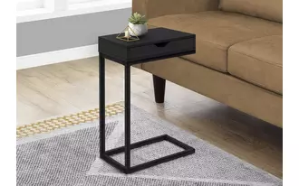 accent table - black - black metal with a drawer  in  by monarch specialties
