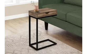 accent table - brown reclaimed-look - black metal  in  by monarch specialties