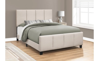BED - QUEEN SIZE / BEIGE LINEN I6026Q I6026Q MONARCH SPECIALTIES