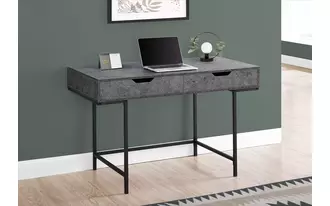 computer desk - 48 l - grey stone-look - black metal