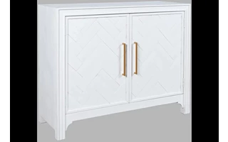 2056-40 GRAMERCY COLLECTION 2 DOOR ACCENT CABINET W/CHEVRON PATTERN DOOR - ASSEMBLED GRAMERCY COLLECTION