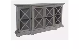 four door 70" breakfront cabinet carrington collection