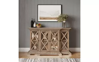 four door 60" breakfront cabinet carrington collection