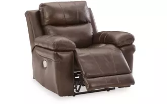 pwr recliner/adj headrest edmar in chocolate by ashley