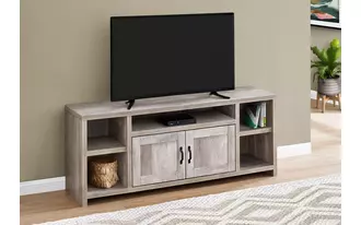 tv stand - 60 l - taupe reclaimed wood-look