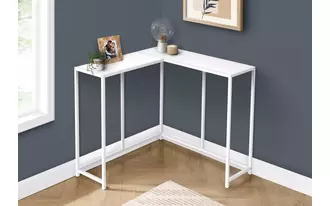 accent table - 36 l - white - white corner console