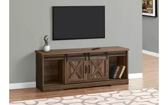 tv stand - 60 l - brown reclaimed-look - 2 sliding doors