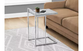 accent table - 25 h - grey cement - chrome metal  