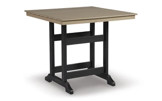 SQUARE COUNTER TBL W/UMB OPT Fairen Trail Black/DriftwoodP211-632 ASHLEY FURNITURE